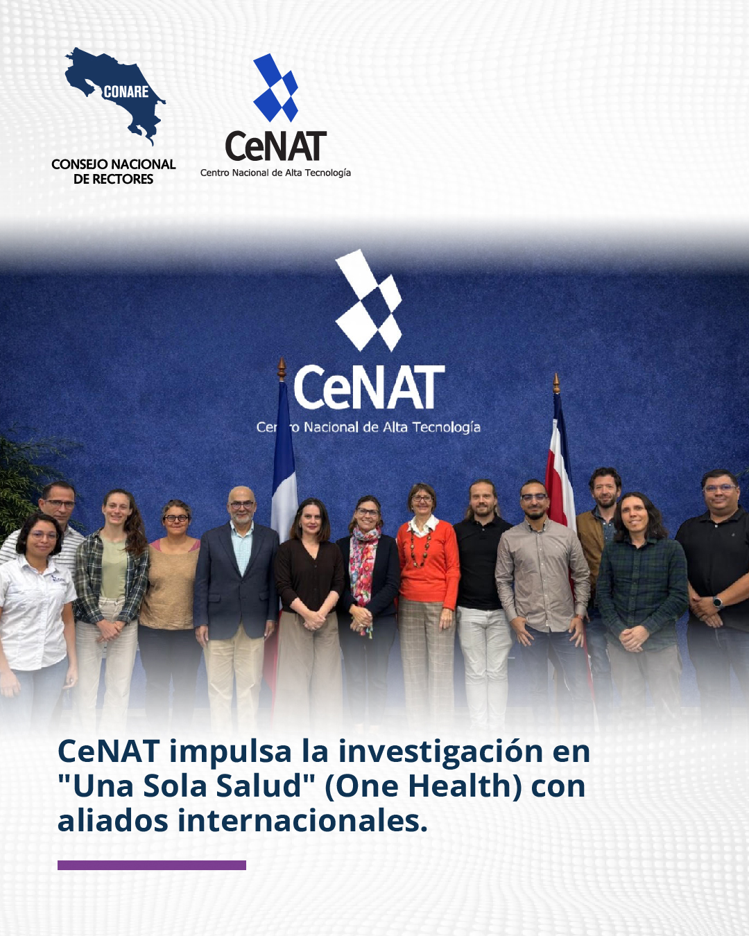 𝐂𝐞𝐍𝐀𝐓 𝐢𝐦𝐩𝐮𝐥𝐬𝐚 𝐥𝐚 𝐢𝐧𝐯𝐞𝐬𝐭𝐢𝐠𝐚𝐜𝐢𝐨́𝐧 𝐞𝐧 “𝐔𝐧𝐚 𝐒𝐨𝐥𝐚 𝐒𝐚𝐥𝐮𝐝” (𝐎𝐧𝐞 𝐇𝐞𝐚𝐥𝐭𝐡) 𝐜𝐨𝐧 𝐚𝐥𝐢𝐚𝐝𝐨𝐬 𝐢𝐧𝐭𝐞𝐫𝐧𝐚𝐜𝐢𝐨𝐧𝐚𝐥𝐞𝐬.